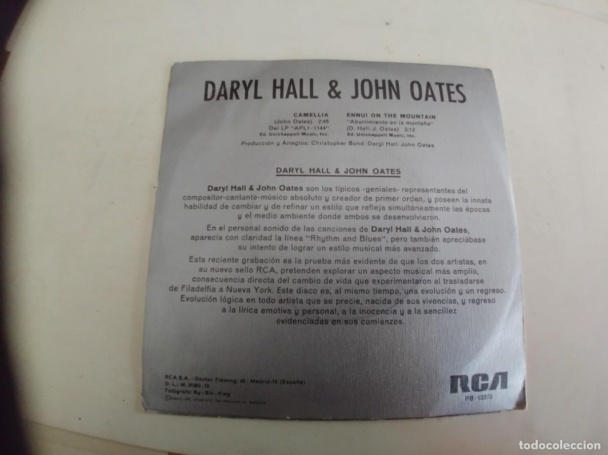Discos de vinilo: DARYL HALL Y JOHN OATES-SINGLE CAMELLIA - Foto 2