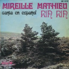 Discos de vinilo: DICO DE VINILO DE MIREILLE MATHIEU CANTA EN ESPAÑOL ”RIN RIN”. 1968. ED. SONO PLAY.