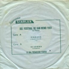 Discos de vinilo: SUPERVENTAS STARLUX. XIX FESTIVAL DE SAN REMO 1969. DISCO DE PROMOCIÓN DE STARLUX