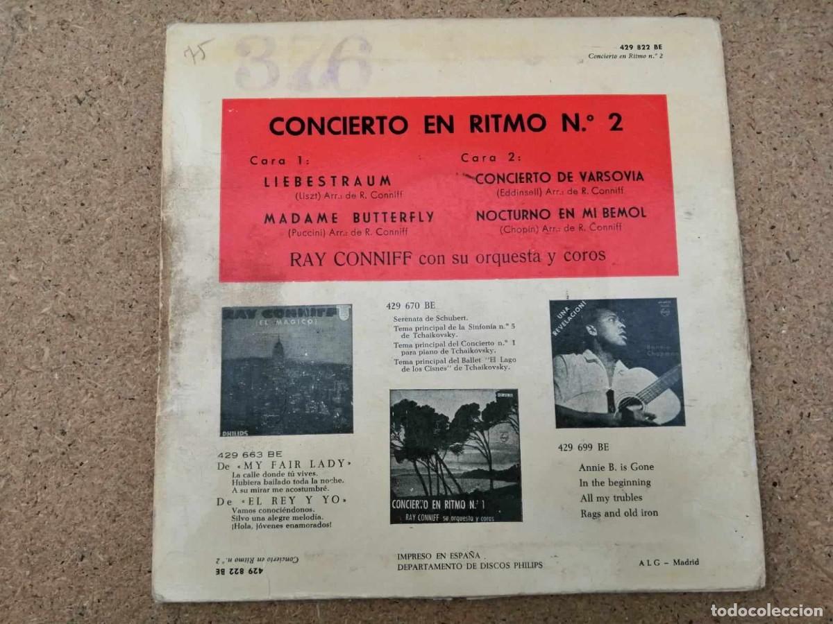 Discos de vinilo: DISCO SINGLE. RAY CONNIFF ORQUESTA Y COROS CONCIERTO EN RITMO NUMERO 2 - Foto 2