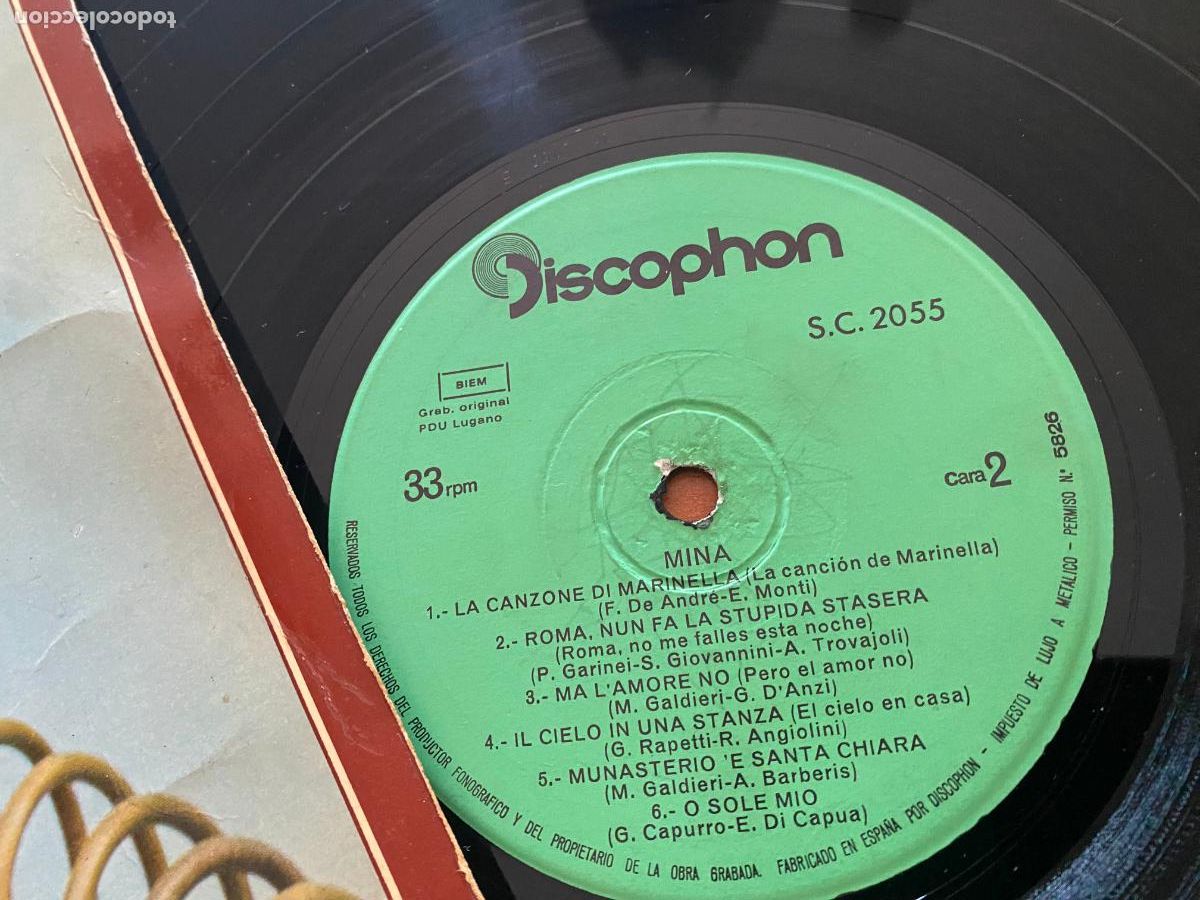 Discos de vinilo: MINA (I DISCORSI) LP ESPA&Ntilde;A 1969 (B-48) - Foto 2