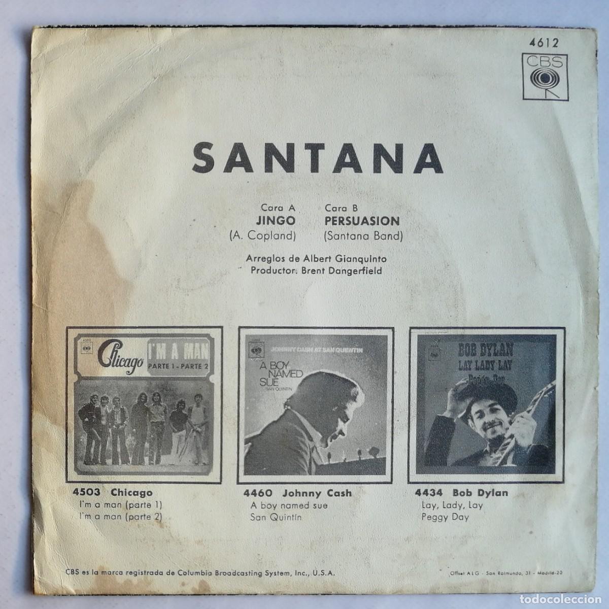 Discos de vinilo: Santana, Jingo, CBS 4612 - Foto 2