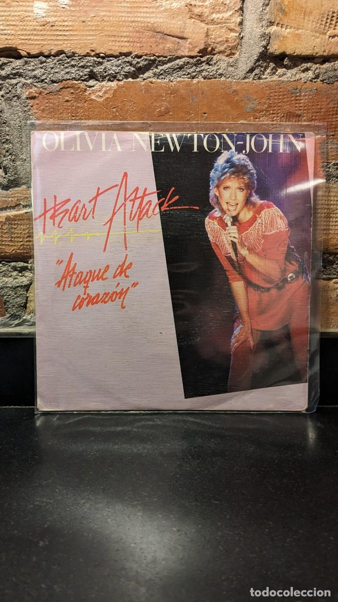 Discos de vinilo: Olivia Newton John Heart Attack single Espa&ntilde;a 1982 - Foto 1
