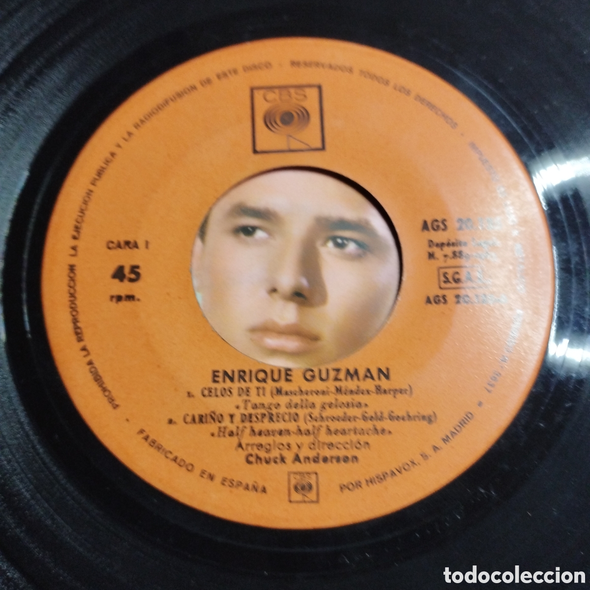 Discos de vinilo: EP 7&rdquo; Enrique Guzm&aacute;n 1963 Celos de t&iacute; + 3 - Foto 3
