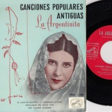 Discos de vinilo: LA ARGENTINITA CON FEDERICO GARCIA LORCA - EP DE VINILO - C-13