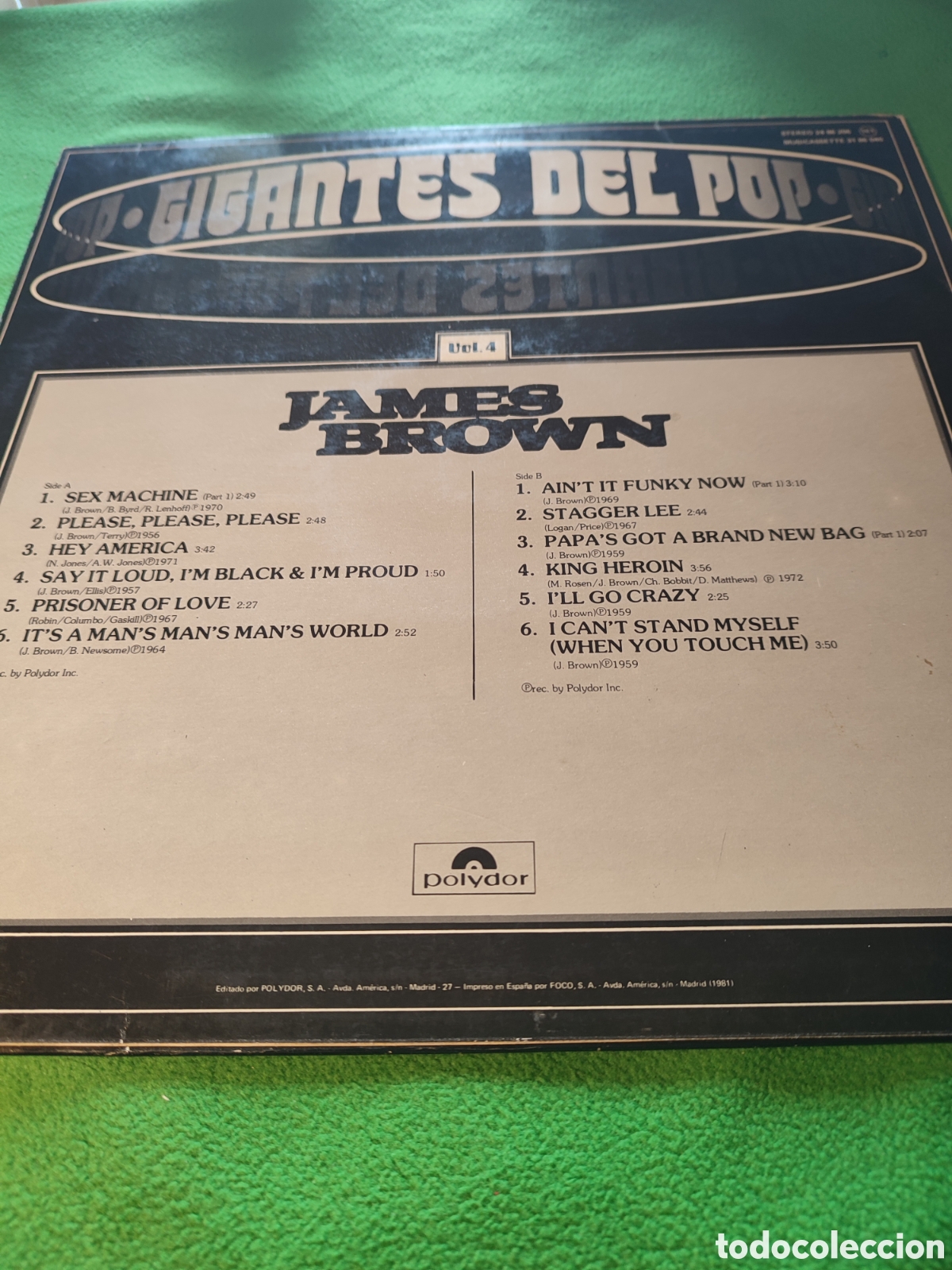Discos de vinilo: James Brown - Gigantes del Pop vol 4 - Foto 2