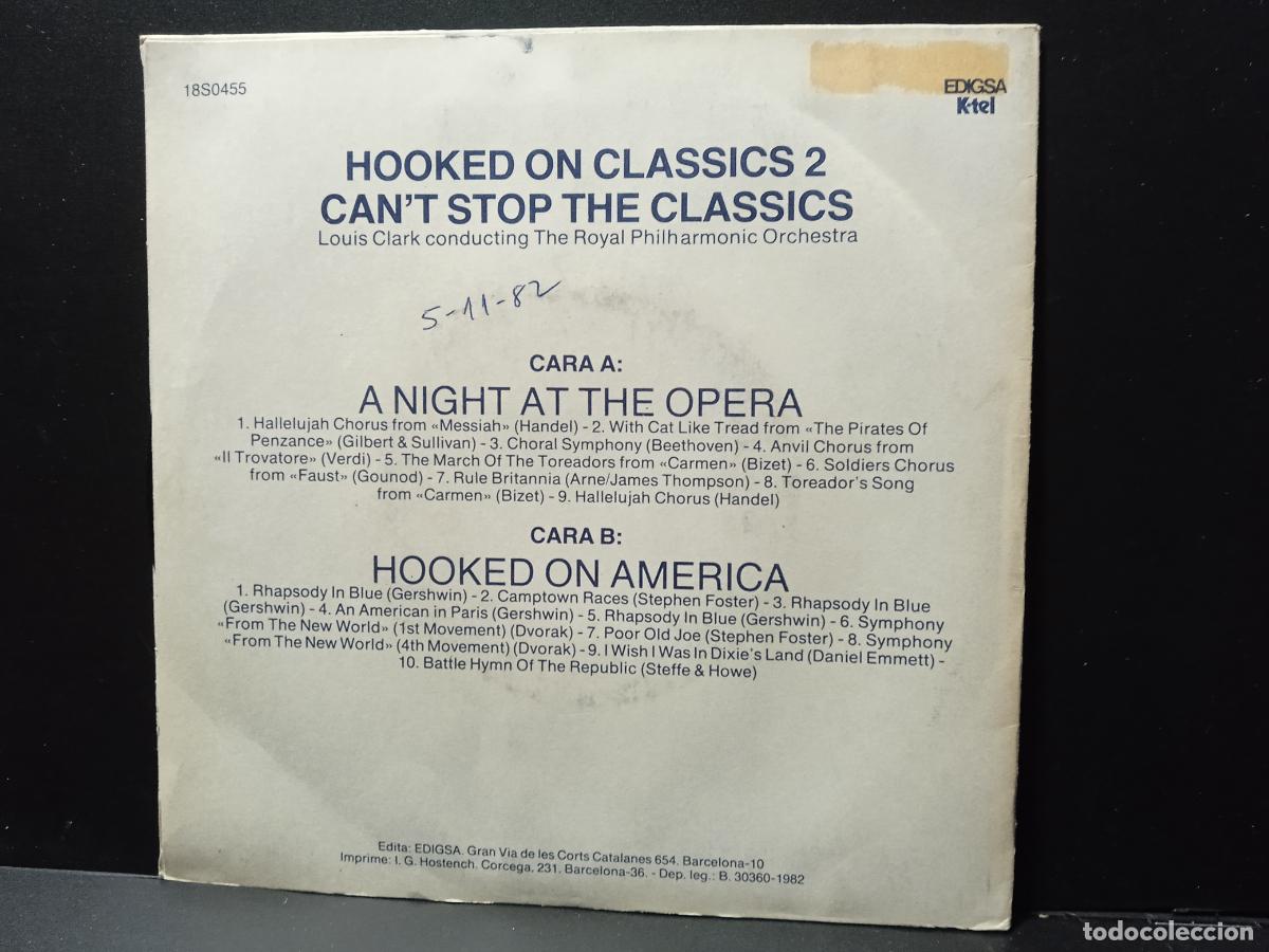 Discos de vinilo: HOOKED ON CLASSICS 2 - CANT STOP THE CLASSICS SINGLE PROMO 1982 PEPETO - Foto 2