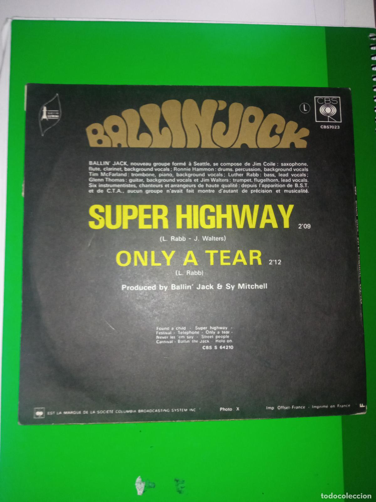 Discos de vinilo: Ballin Jack &lrm;&ndash; Super Highway / Only A Tear - Foto 2