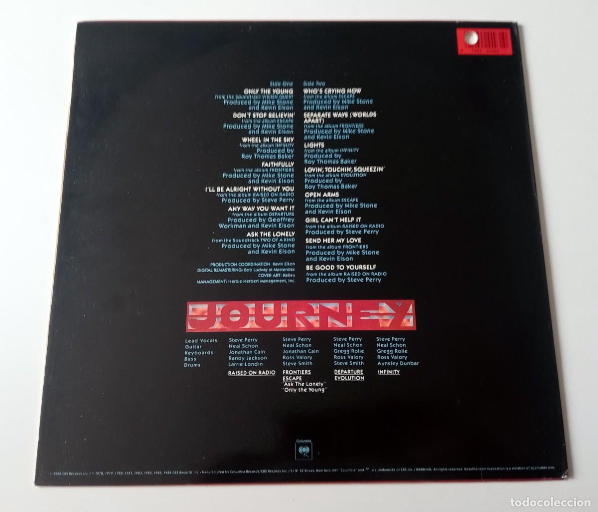 Discos de vinilo: LP JOURNEY - GREATEST HITS - Foto 2