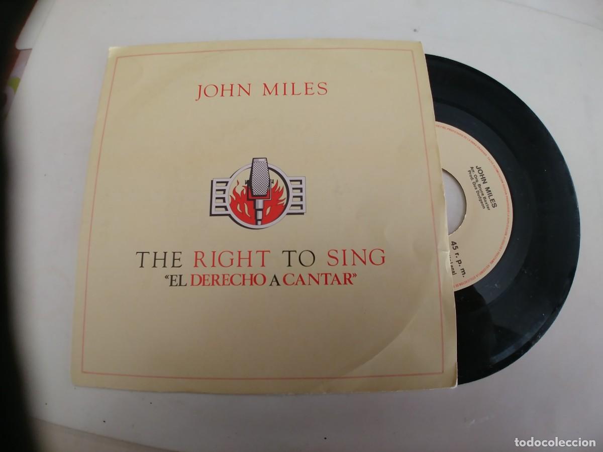 Disques de vinyle: JOHN MILES-SINGLE THE RIGHT TO SING