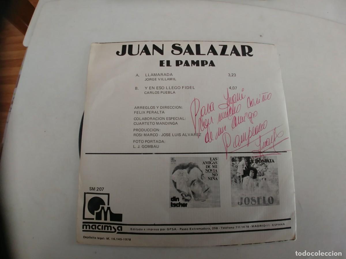 Discos de vinilo: JUAN SALAZAR-SINGLE LLAMARADA - Foto 2