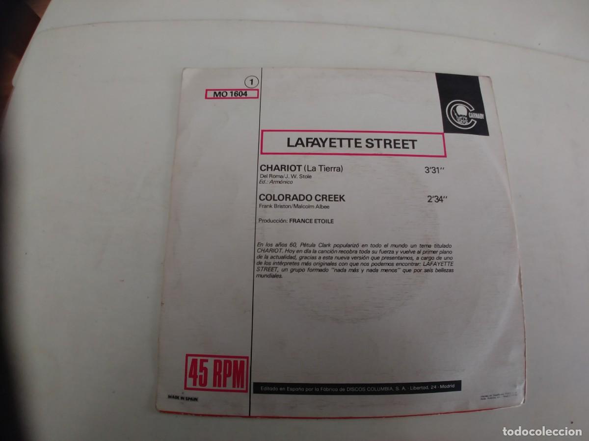Discos de vinilo: LAFAYETTE STREET-SINGLE CHARIOT - Foto 2