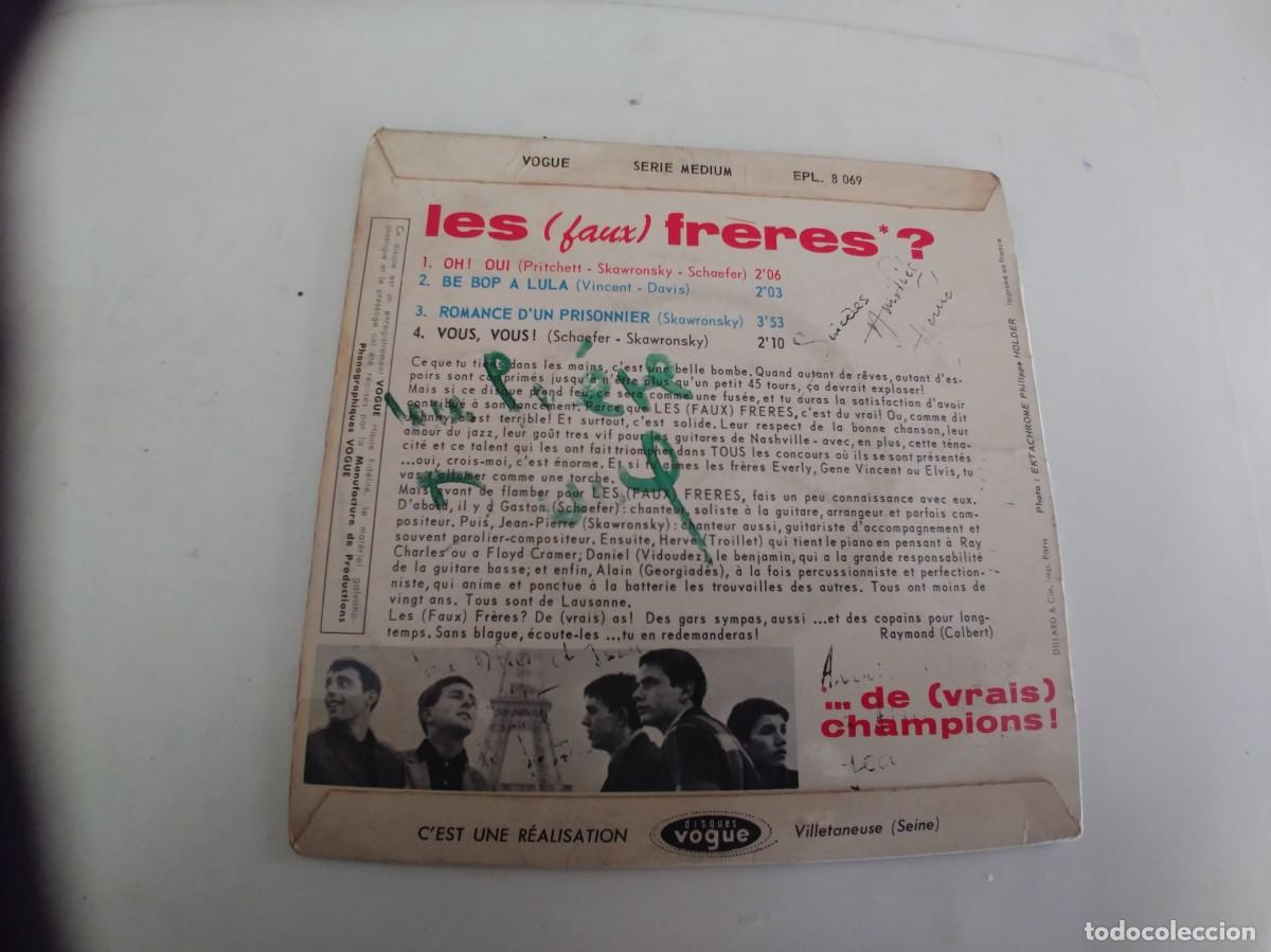 Discos de vinilo: LES FRERES-EP OH OUI +3 - Foto 2