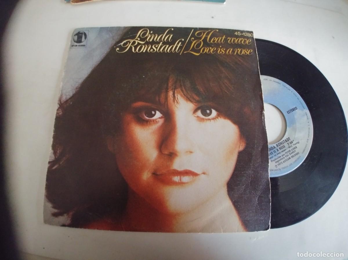 Discos de vinilo: LINDA RONSTADT-SINGLE HEAT WAVE - Foto 1