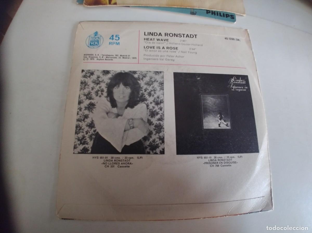 Discos de vinilo: LINDA RONSTADT-SINGLE HEAT WAVE - Foto 2