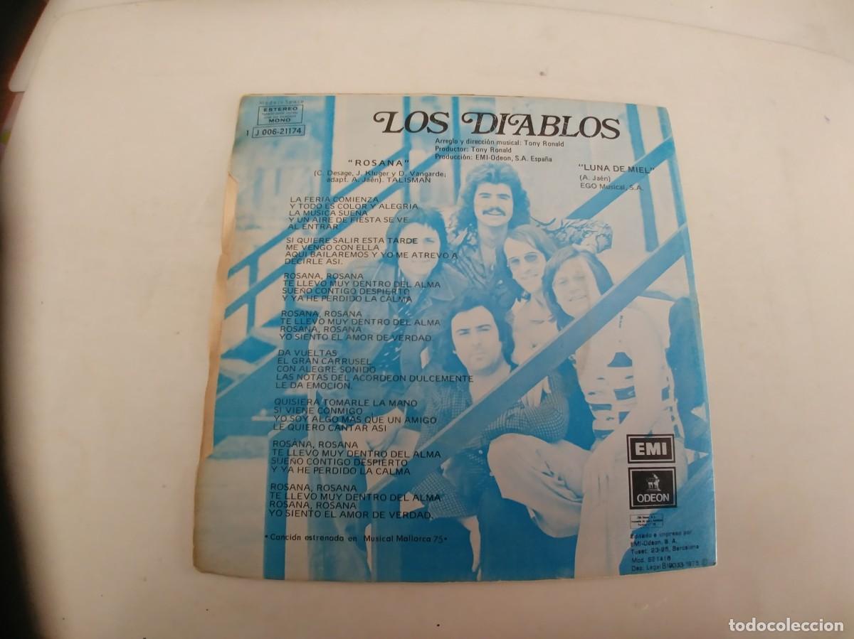 Discos de vinilo: LOS DIABLOS-SINGLE ROSANA - Foto 2