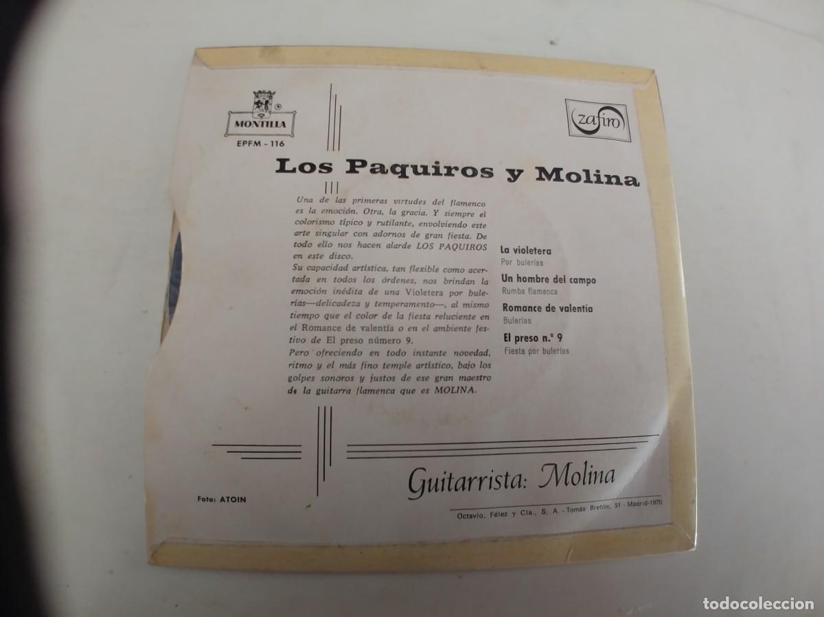 Discos de vinilo: LOS PAQUIROS-EP LA VIOLETERA +3 - Foto 2