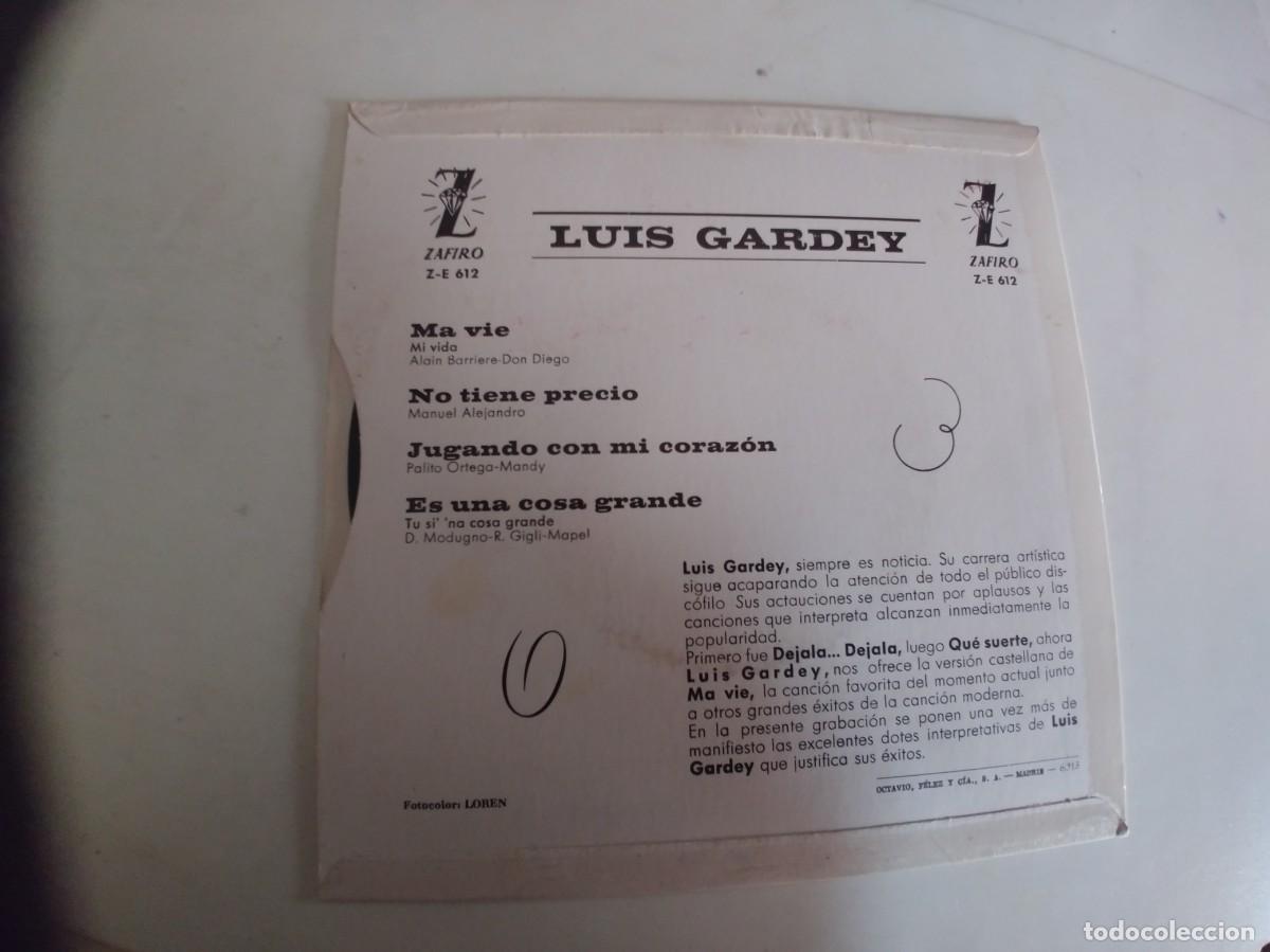 Discos de vinilo: LUIS GARDEY-EP MA VIE +3-NUEVO - Foto 2