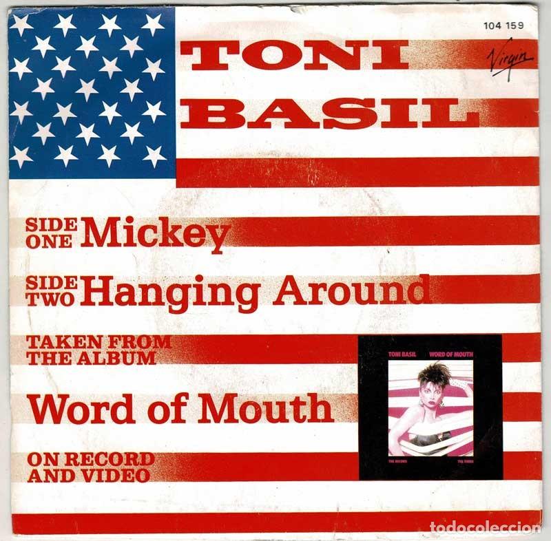 Discos de vinilo: Toni Basil - Mickey / Hanging Around. Single - Foto 2
