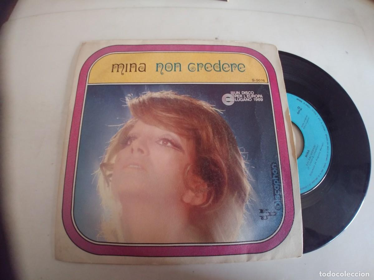 Discos de vinilo: MINA-SINGLE NON CREDERE - Foto 1