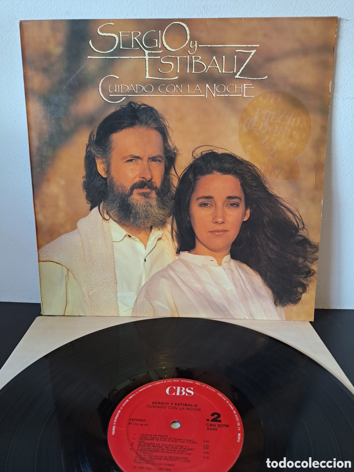 Discos de vinilo: SERGIO Y ESTIBALIZ. CUIDADO CO LA NOCHE. CBS. LA.2 - Foto 1