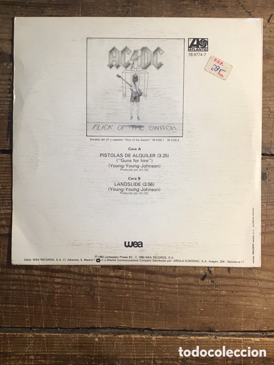 Discos de vinilo: AC/DC PISTOLAS DE ALQUILER - Foto 2
