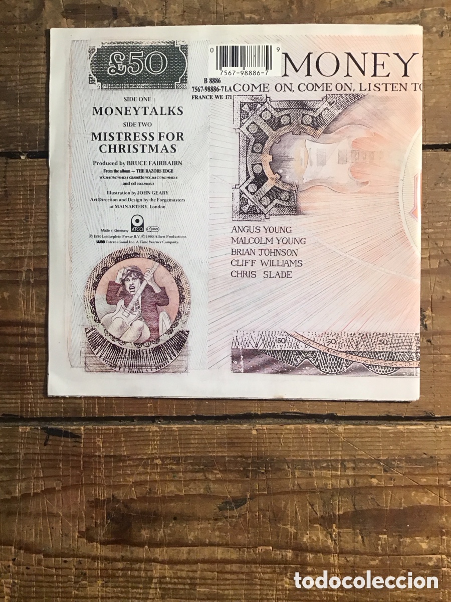Discos de vinilo: AC/DC MONEY TALKS - Foto 2
