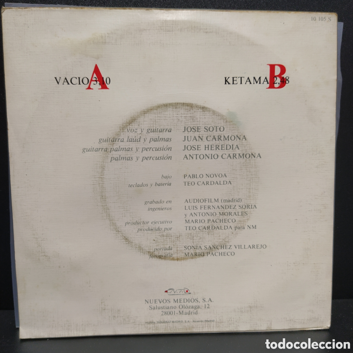 Discos de vinilo: Ketama - Vacio / Ketama (7&rdquo;) - Foto 2