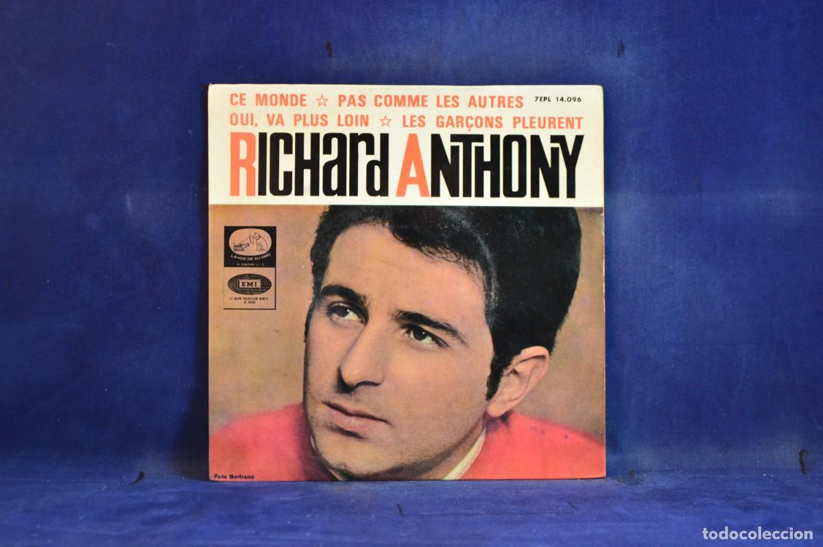 Discos de vinilo: RICHARD ANTHONY - CE MONDE - + 3 EP - Foto 1
