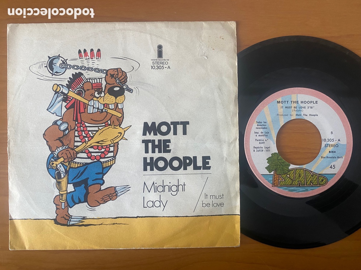 Discos de vinilo: MOTT THE HOPPLE SG SPAIN MIDNIGHT LADY - Foto 1