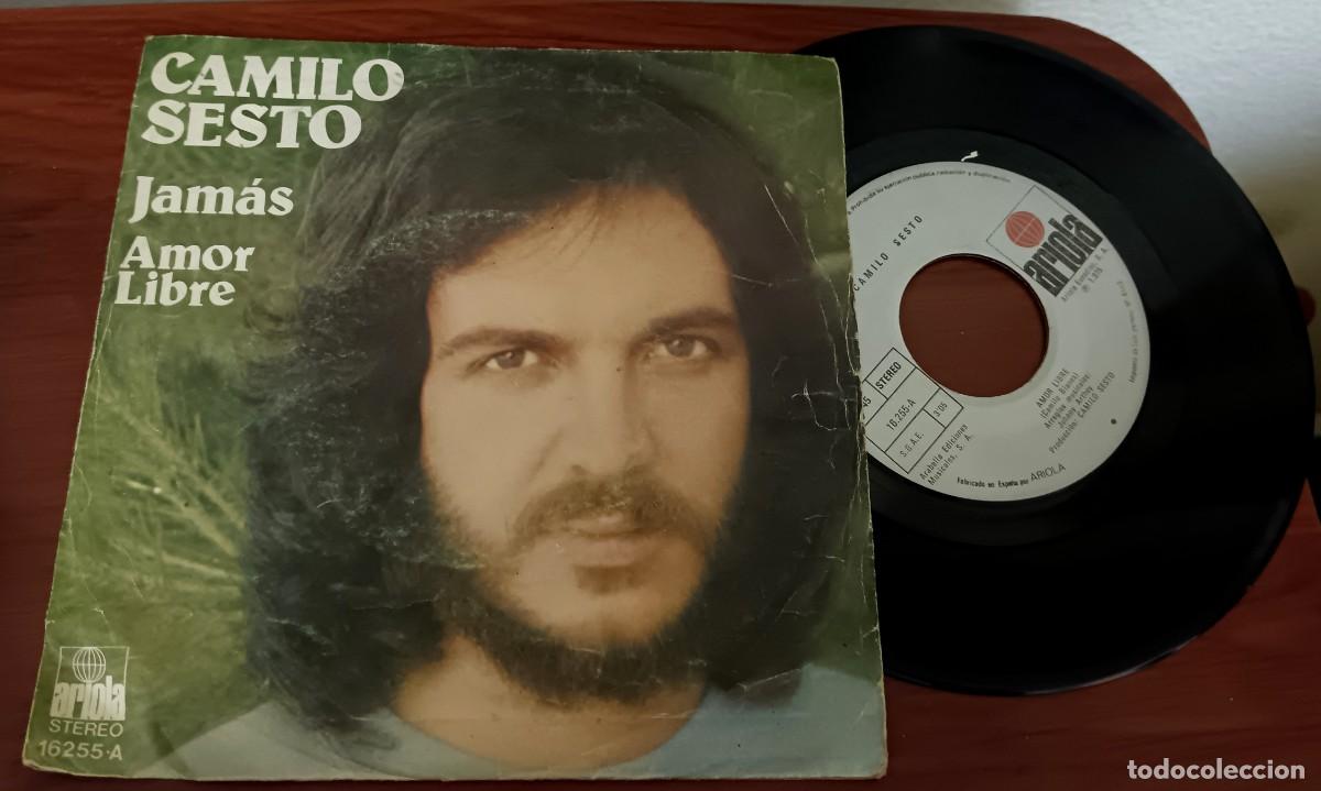 Discos de vinilo: SINGLE CAMILO SESTO JAM&Aacute;S AMOR LIBRE ARIOLA - Foto 1