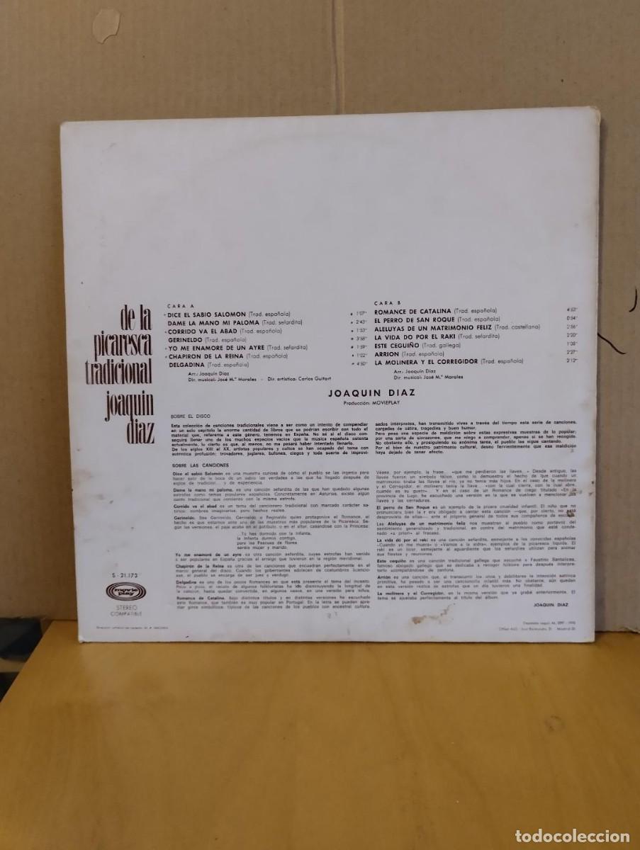 Discos de vinilo: JOAQUIN DIAZ ---- DE LA PICARESCA TRADICIONAL - Foto 2