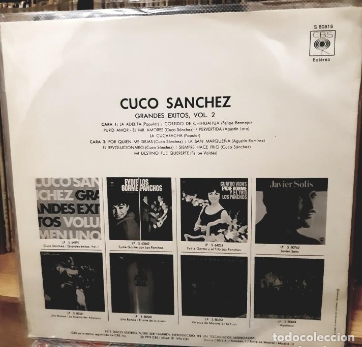 Discos de vinilo: CUCO SANCHEZ - GRANDES EXITOS VOL 2 - Foto 2