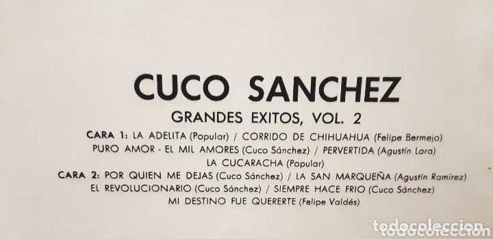 Discos de vinilo: CUCO SANCHEZ - GRANDES EXITOS VOL 2 - Foto 3