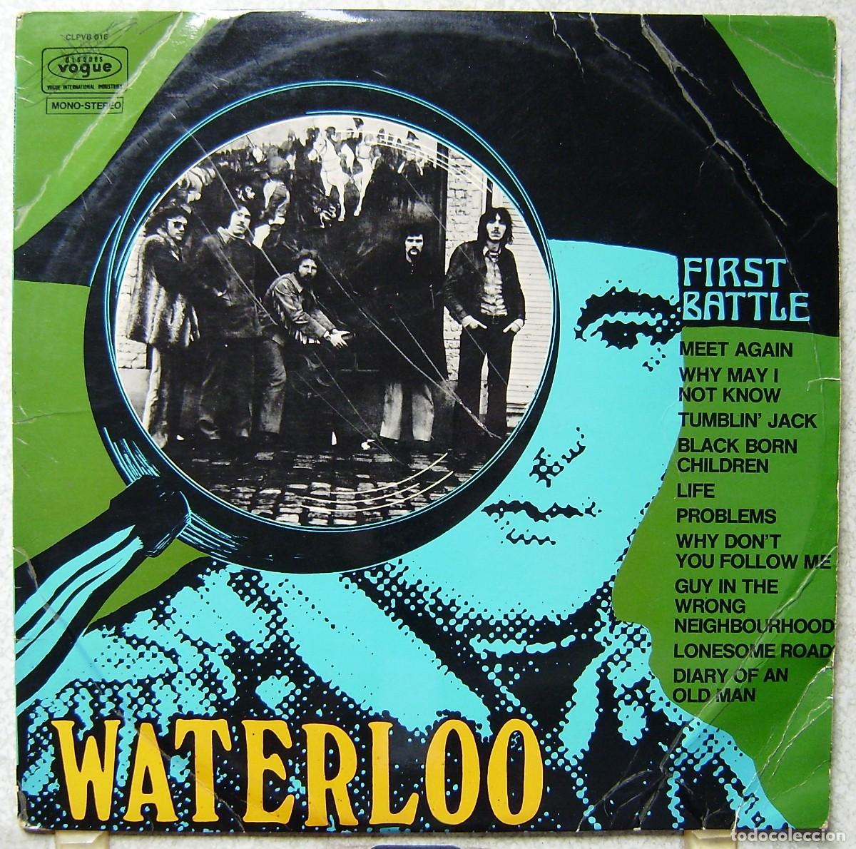 Discos de vinilo: WATERLOO.FIRST BATTLE..1&ordf; EDICION ...JOYA...JAZZ-ROCK PROGRESIVO BELGA - Foto 1