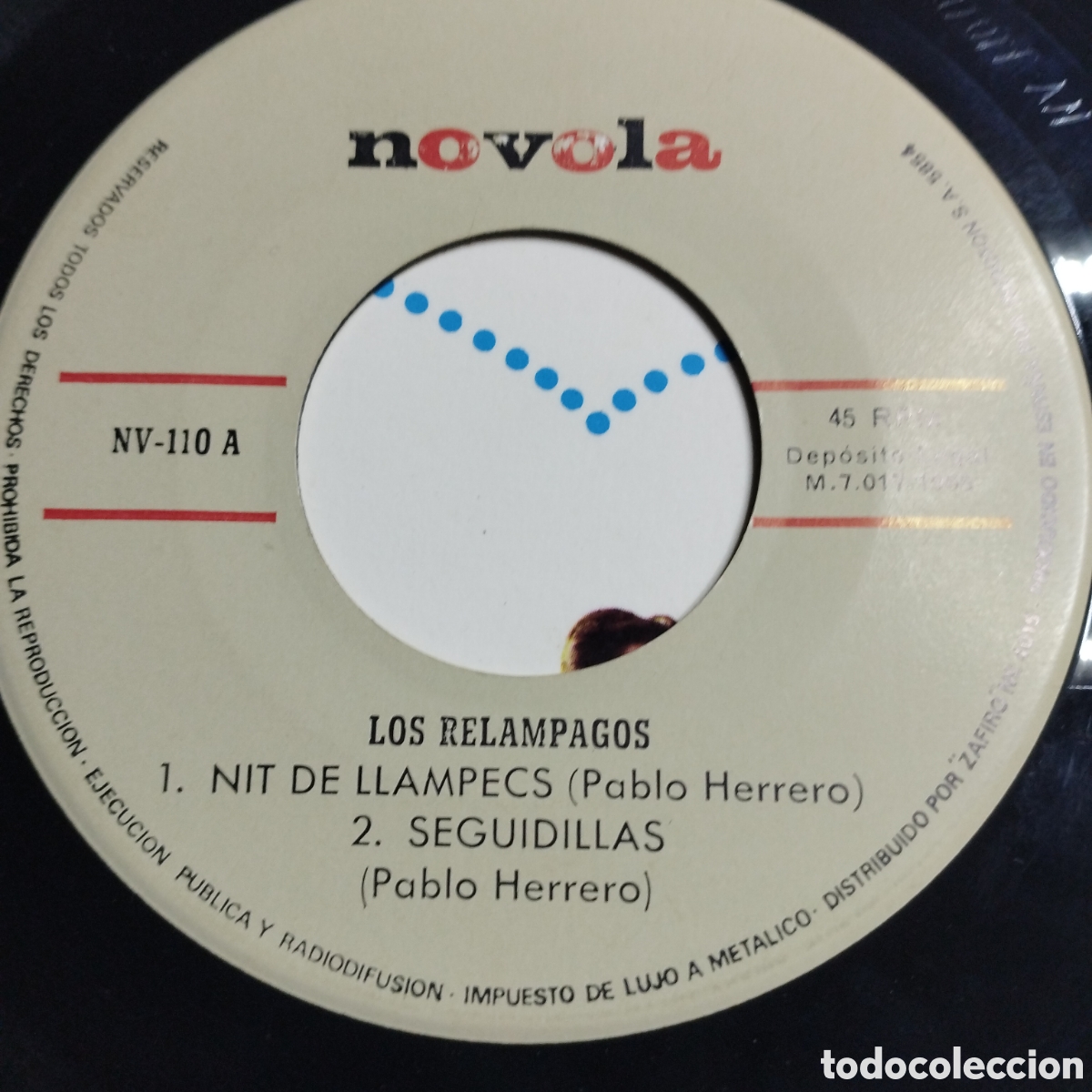 Discos de vinilo: EP 7&rdquo; Los Rel&aacute;mpagos 1965 Nit de llampecs + 3. - Foto 3