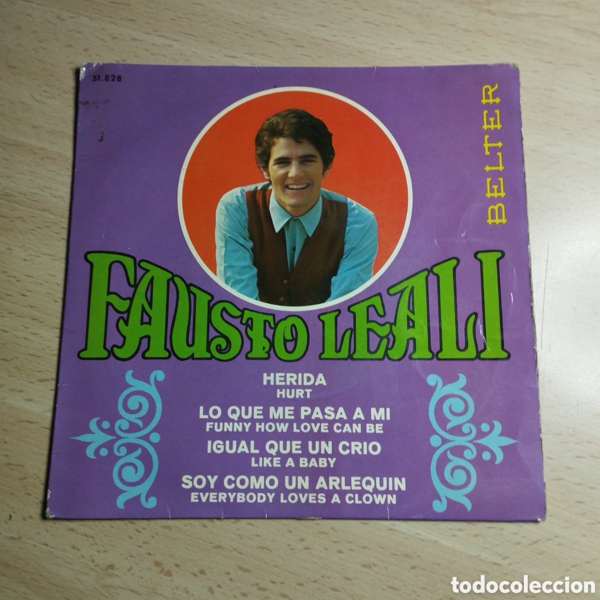 Discos de vinilo: EP 7&rdquo; Fausto Leali 1967 Herida + 3. - Foto 1