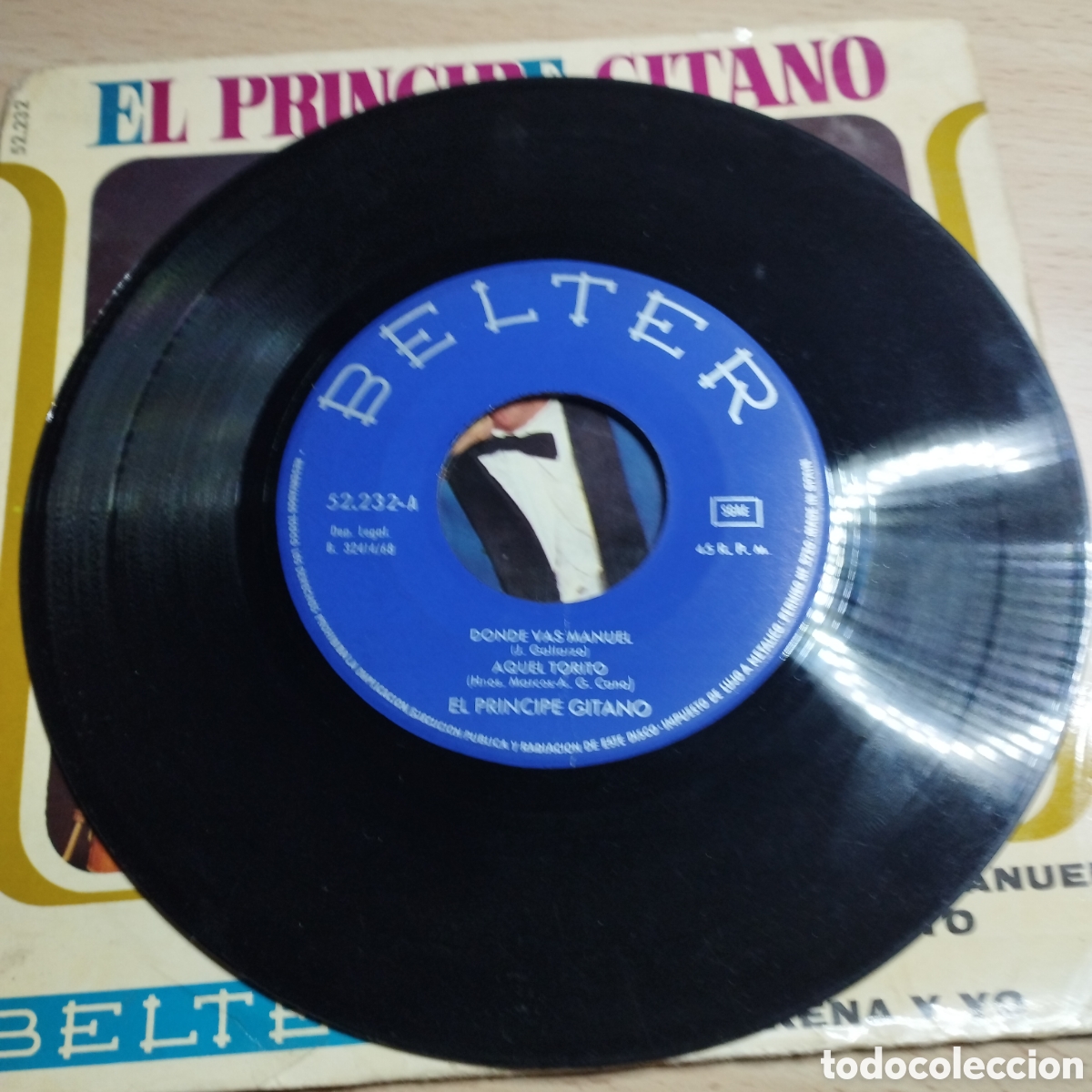 Discos de vinilo: EP 7&rdquo; El pr&iacute;ncipe gitano 1968 Donde vas Manuel + 3. - Foto 4