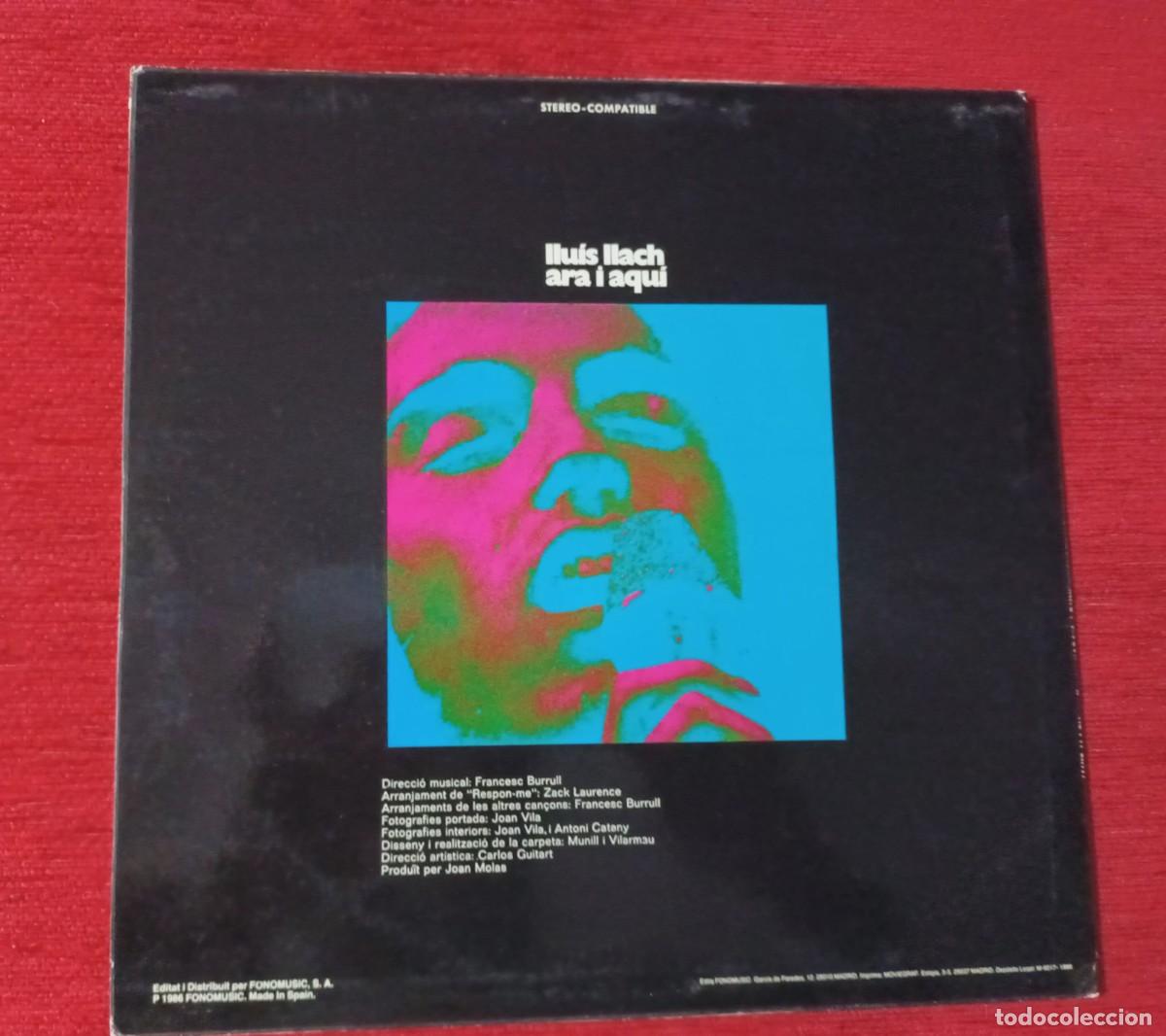 Discos de vinilo: LLUIS LLACH - ARA I AQU&Iacute; - LP - Foto 2