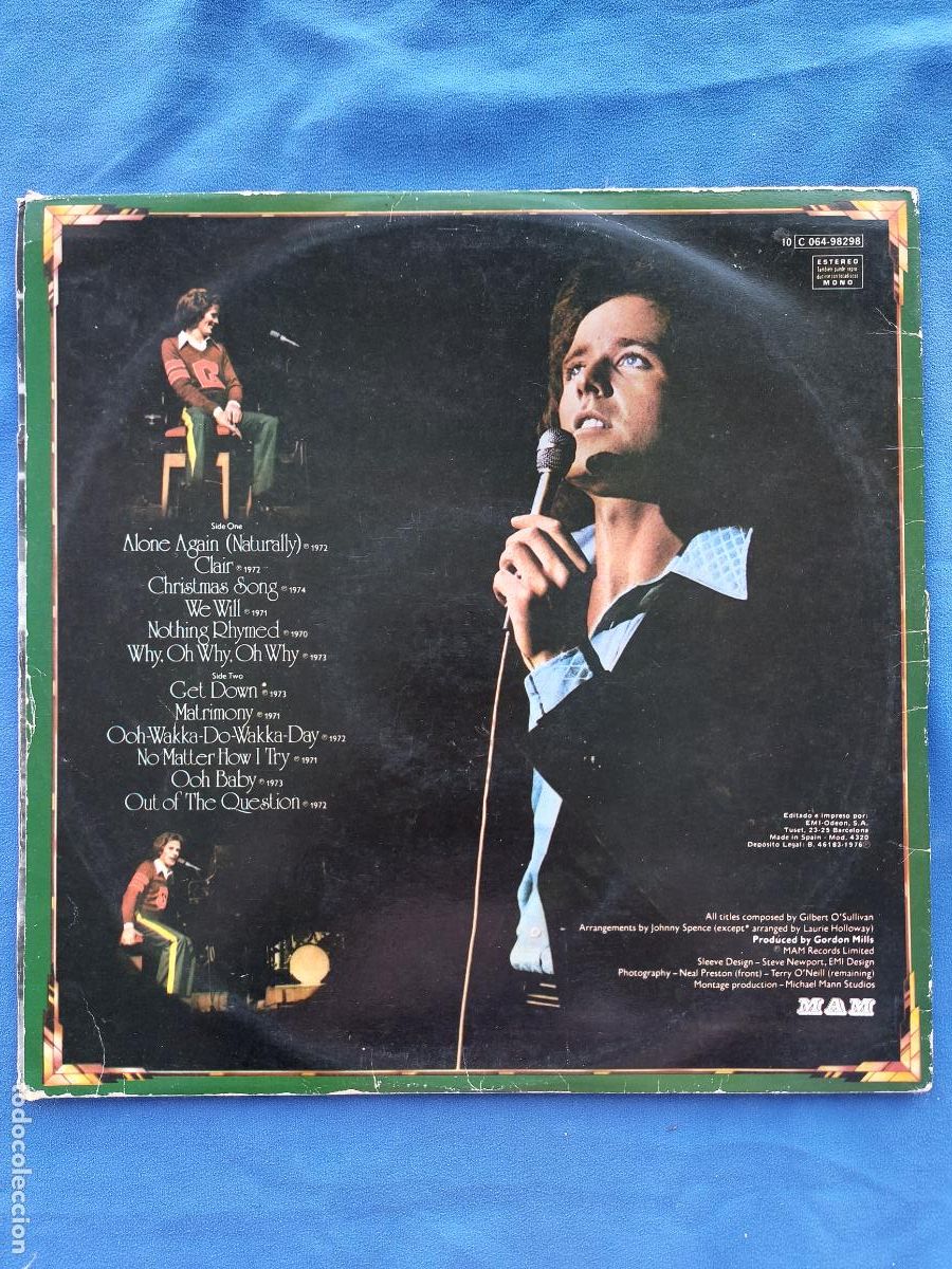 Discos de vinilo: GILBERT OSULLIVAN - SUS GRANDES EXITOS - Foto 4