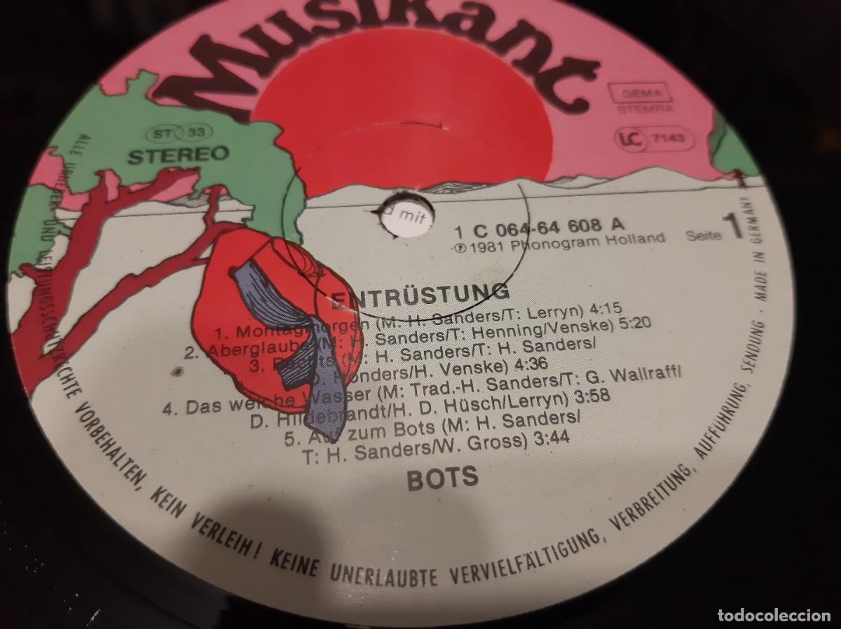 Discos de vinilo: BOTS -ENTR&Uuml;STUNG- (1981) LP DISCO VINILO - Foto 10