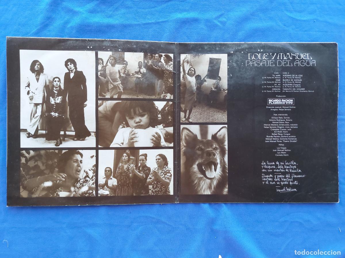 Discos de vinilo: LOLE Y MANUEL - PASAJE DEL AGUA - Foto 2