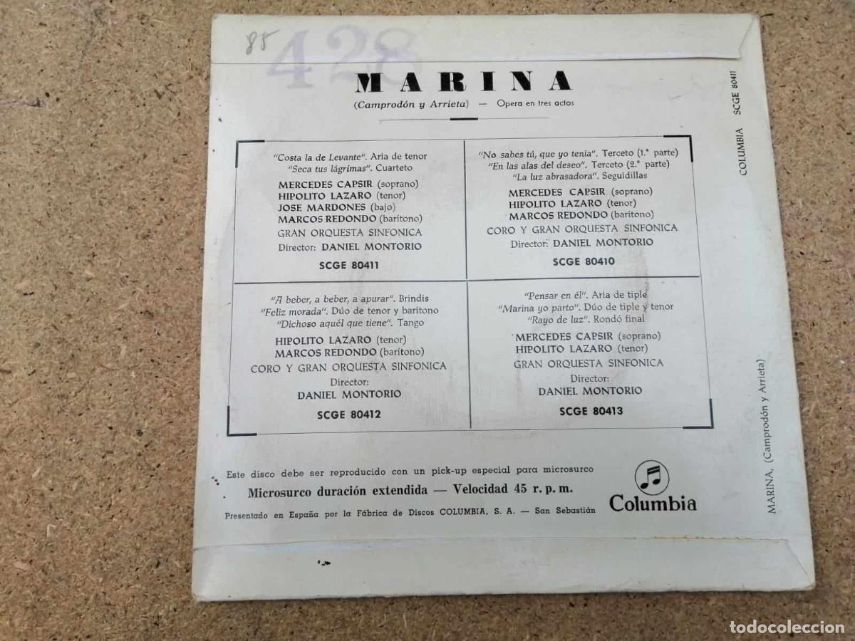Discos de vinilo: DISCO SINGLE. CAMPRODON - MARINA (ARRIETA) - Foto 2