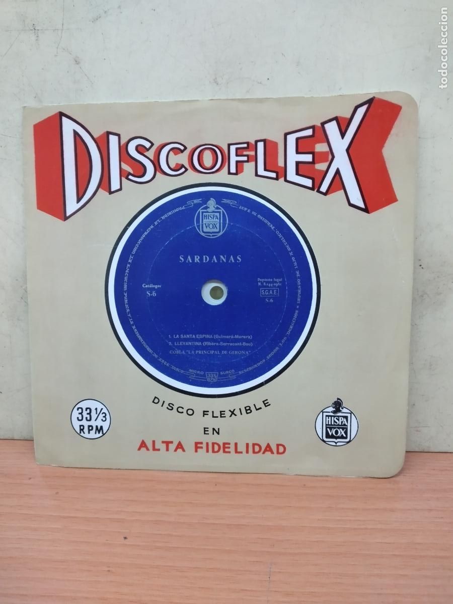 Discos de vinilo: SINGLE-DISCOFLEX - COBLA LA PRINCIPAL DE GERONA - SARDANAS. - Foto 1