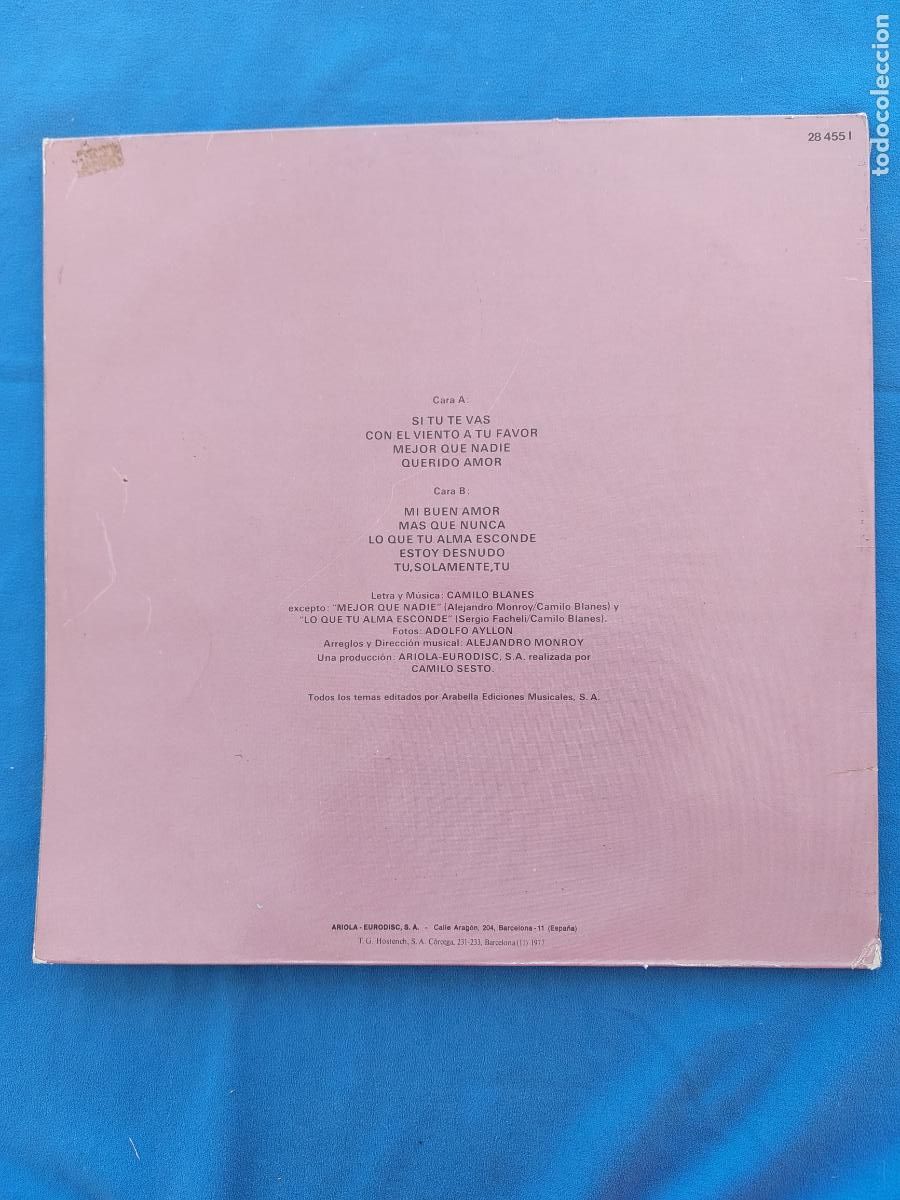 Discos de vinilo: CAMILO SESTO - RASGOS - Foto 4