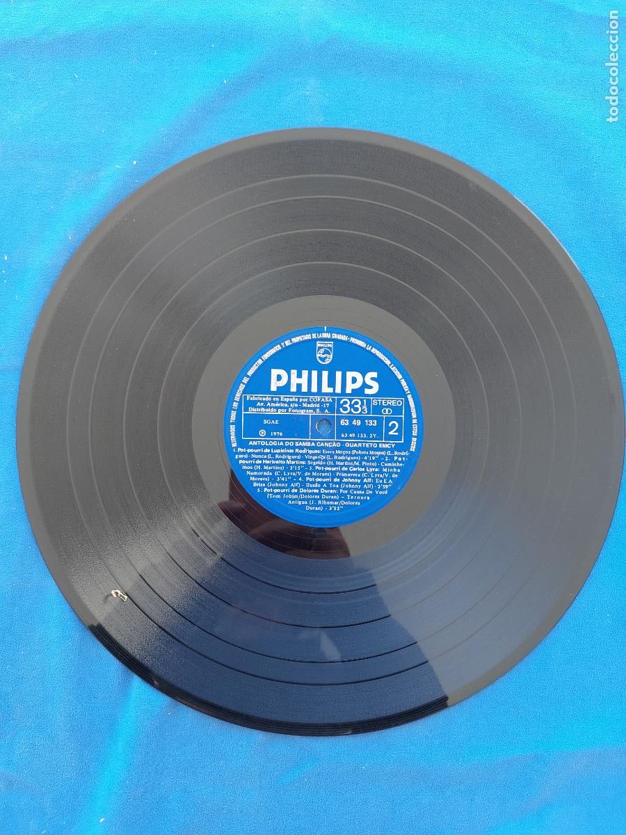 Discos de vinilo: QUARTETO EMCY - ANTOLOGIA DO SAMBA CAN&Ccedil;AO - Foto 2