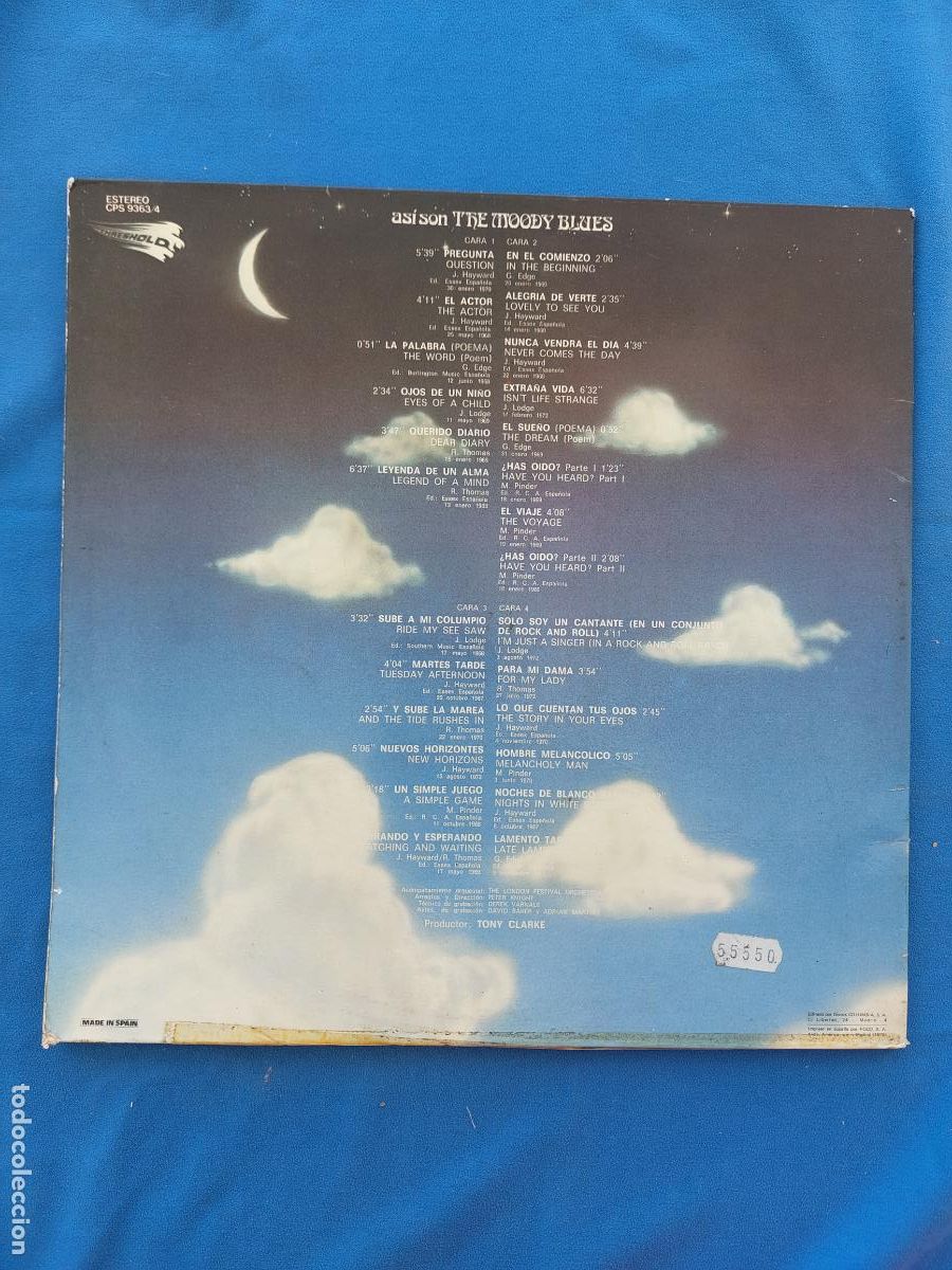 Discos de vinilo: THE MOODY BLUES - AS&Iacute; SON - Foto 4