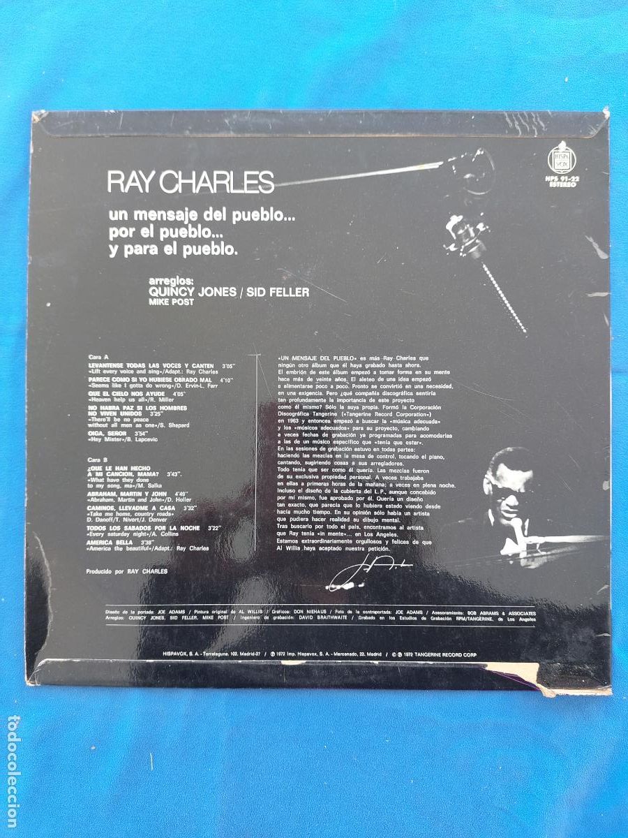 Discos de vinilo: RAY CHARLES - A MESSAGE FROM THE PEOPLE - Foto 3