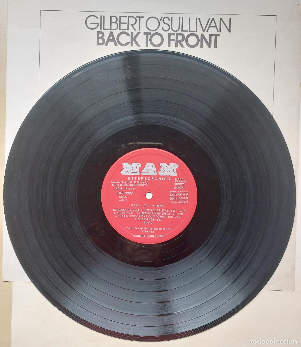Discos de vinilo: GILBERT OSULLIVAN &rdquo;BACK TO FRONT&rdquo; (38/72/2). - Foto 4