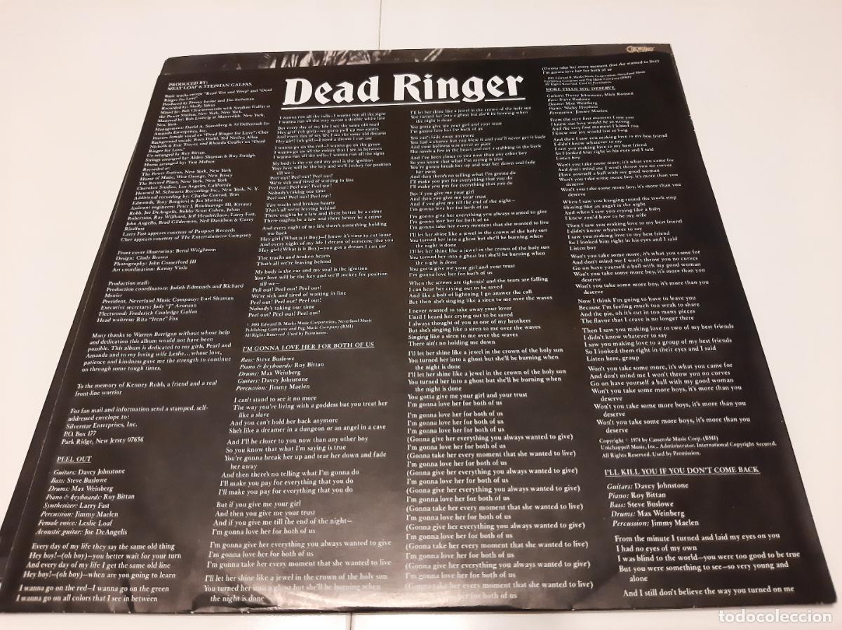 Discos de vinilo: MEAT LOAF -DEAD RINGER- (1981) LP DISCO VINILO - Foto 6